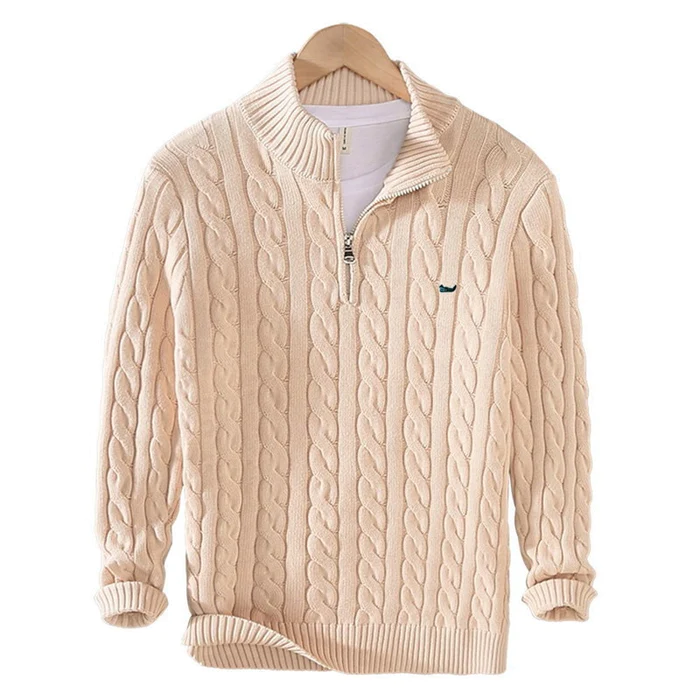 knit quarter-zip